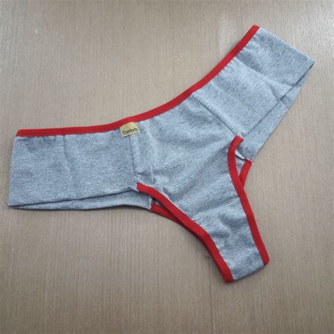 Tanga Pala Dupla Em Cotton Mescla Lingerie Br Atacado Para