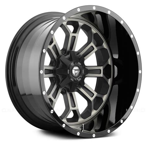 FUEL® D268 CRUSH 2PC CAST CENTER Wheels - Gloss Black with Machined ...