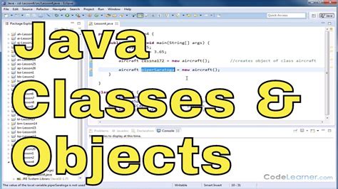 Java Programming Tutorial 04 Defining A Class And Creating Objects