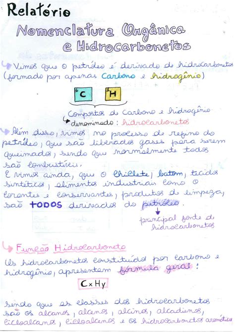 Solution Nomenclatura Org Nica E Hidrocarbonetos Qu Mica Studypool