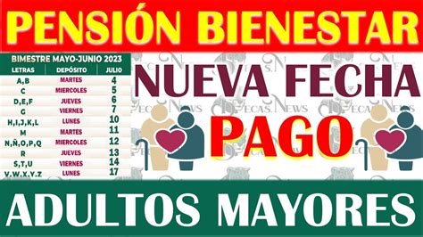 ≫ 📅🚨 PensiÓn Bienestar Confirmado Fecha Pago De Julio 2023 Adultos Mayores Letra Por Letra De