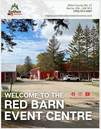 Red Barn Event Centre New Student Info