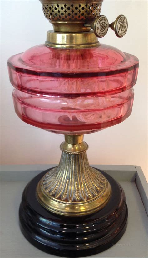 Antiques Atlas Victorian Opaline And Cranberry Glass Oil Lamp