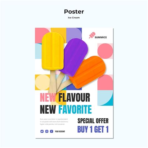 Free Psd Ice Cream Poster Template