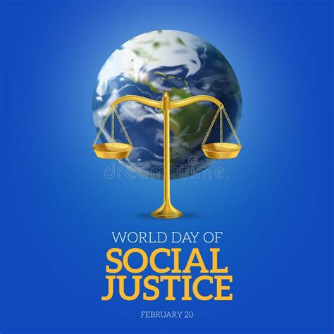 Cartaz Do Dia Mundial Da Justi A Social Ilustra O Stock Ilustra O