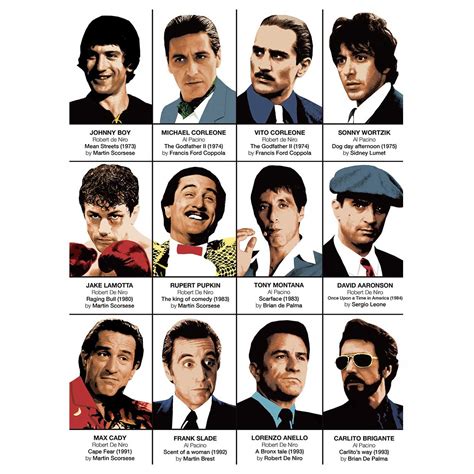 Art-Poster - Al Pacino and Robert de Niro, by Olivier Bourdereau