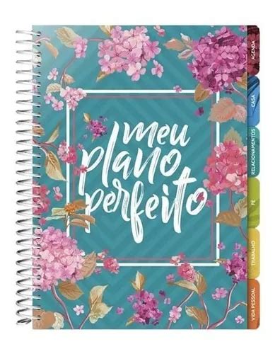 Planner Agenda Meu Plano Perfeito Capa Flores 2020 Escorrega o Preço