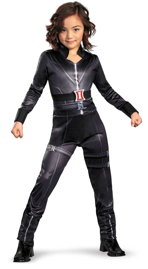 Female Superhero Costumes For Kids Girls Black Widow Avengers Movie