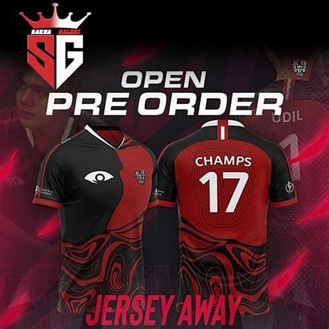 Jual JERSEY GAMING AE ALTER EGO AWAY HITAM MERAH 2020 Free Nickname