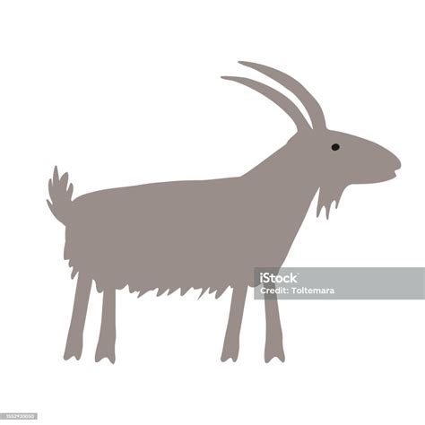 A Grey Goat Cartoon Character Vector Isolated Icon Illustration Stock Illustration Download