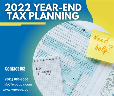 2022 Year End Tax Planning Warner Pearson Vandejen And Consultants Pllc