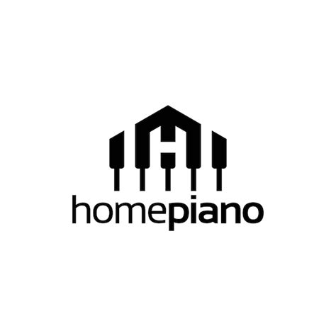 Premium Vector Letter H Home Piano Music Studio Logo Design Inspiration