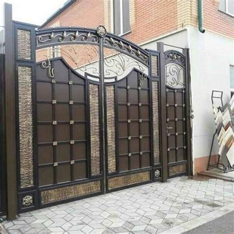 40 Awesome Front Gate Design Ideas & Tips Improve Home Security | Front ...