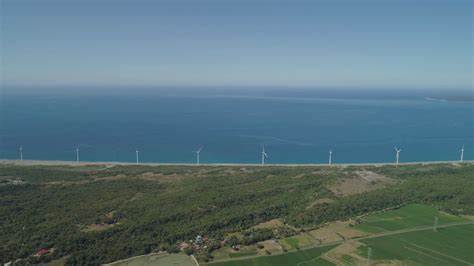 Aerial View Of Windmills Electric Power Stock Footage Sbv