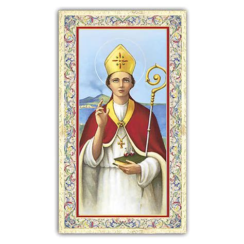 Holy card, Saint Januarius, Prayer ITA, 10x5 cm | online sales on HOLYART.com