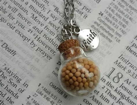 Mustard Seed Necklace Mustard Seed Jewelry Glass Vial Glass Necklace