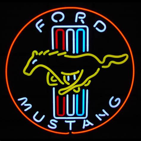 Neon Sign Ford Mustang