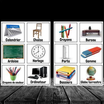 French Classroom Objects Printable Vocabulary Worksheets With Reallife