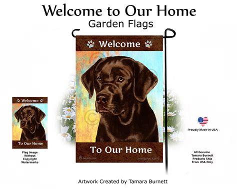 Labrador Retriever English Chocolate Welcome To Our Home Garden Flag Etsy