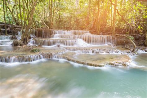 Blue stream waterfall stock image. Image of motion, heaven - 27750263