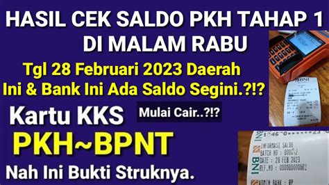 Cek Saldo Pkh Malam Rabu Kartu Kks Pkh Bpnt Tahap Khusus Bank Ini