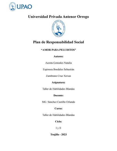 Esquema Responsabilidad Social Universidad Privada Antenor Orrego