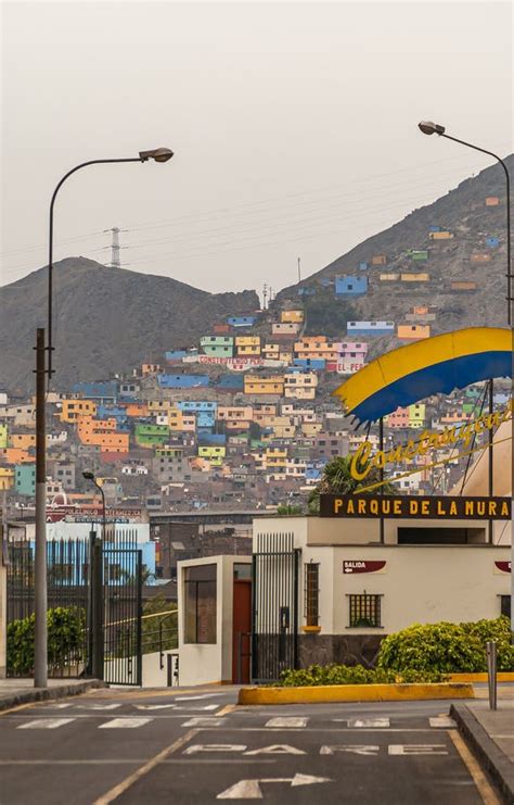 Entrance To Parque De La Muralla Lima Peru Editorial Photography