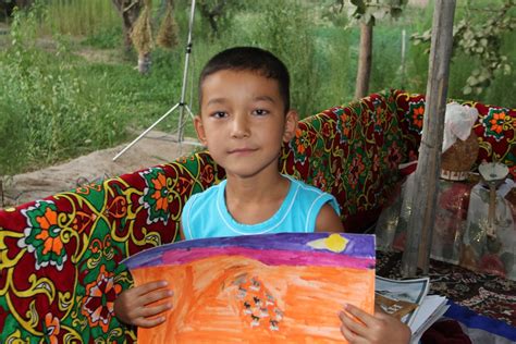 Uzbek Kids Working On The Steppe Tale Project The Steppe T Flickr