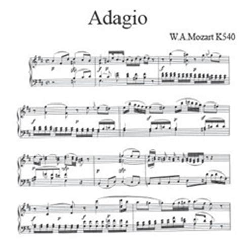 Mozart Adagio for Piano K540 Piano Sheet Music – ReadAgainBooks