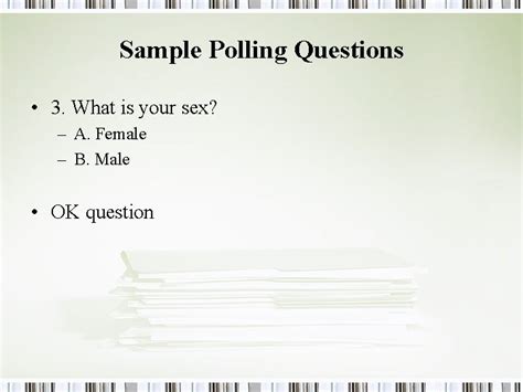 Sample Polling Questions What Is Wrong With Each