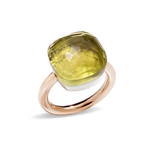 Anello Nudo Assoluto In Oro Con Quarzo Lemon Pomellato Luxury Zone