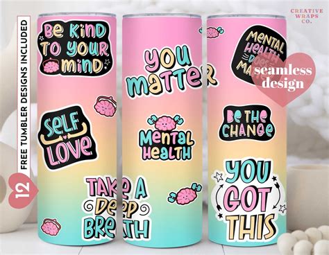 Mental Health Tumbler Mental Health Affirmations 20oz Etsy