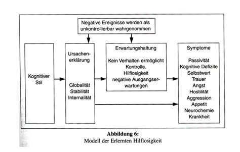 Wie Schaut Seligmans Modell Der Gelernten Hilflosigkeit Klinische