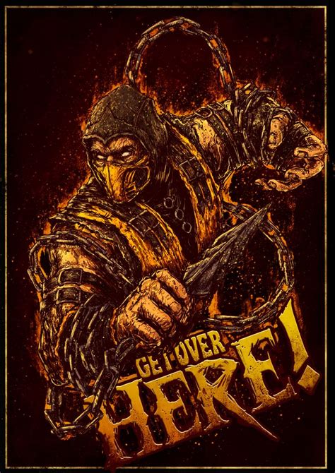 Mortal Kombat Scorpion Get Over Here Art Mortal Kombat Comics Sub Zero