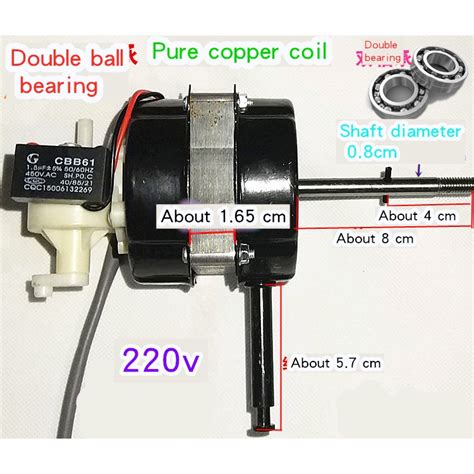 Electric Fan Motor Double Ball Bearing Table Fan Motor Universal Floor