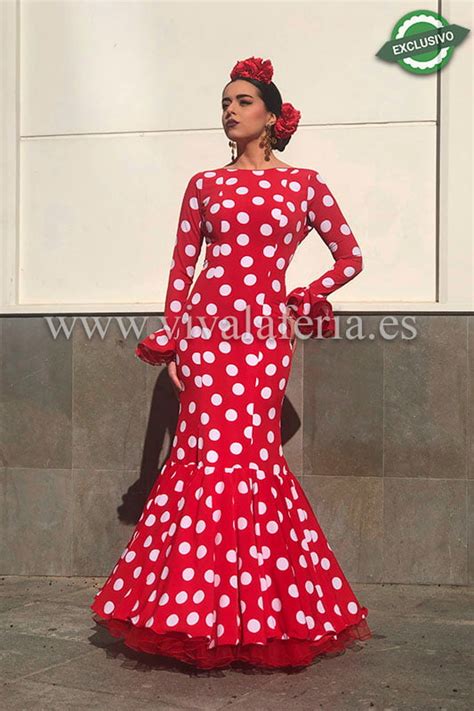 Traje De Flamenca Econ Mico Rojo Lunar Econ Mico Modelo Reina Viva La