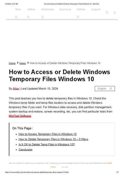 How To Access Or Delete Windows Temporary Files Windows Mini Tool