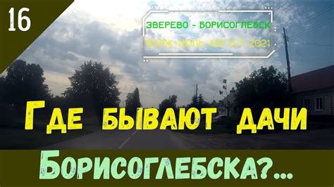 БОРИСОГЛЕБСК - Где бывают дачи?/#16 -Вояж -Август -2021 - YouTube