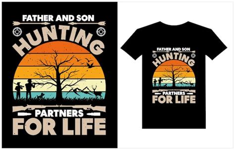 Premium Vector Father And Son Hunting Partners For Life Illustration