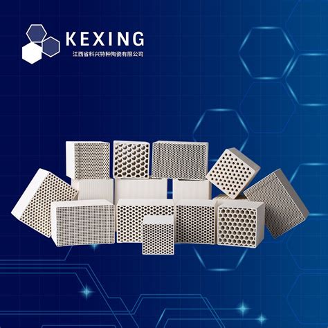 Corundum Mullite Honeycomb Ceramic Heat Exchanger 100X100X150mm Hexagon