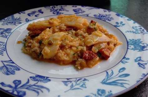 Começando bem o ano um delicioso arroz de bacalhau lentilhas e