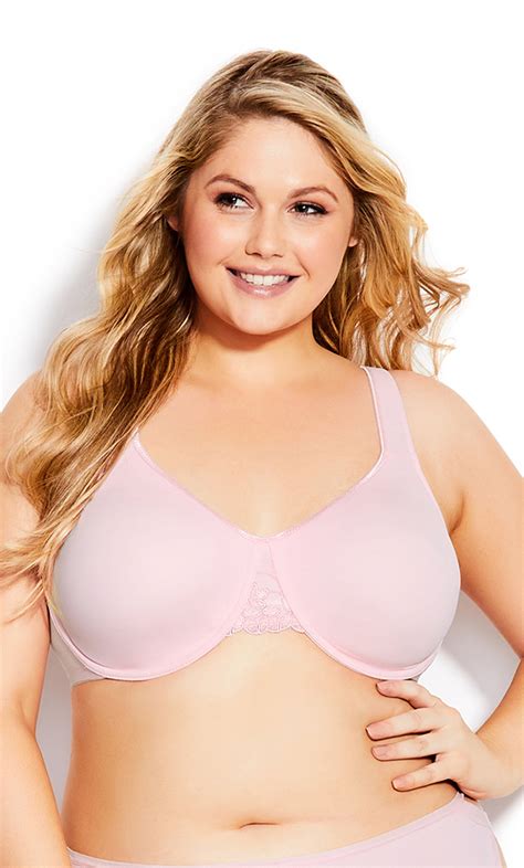 Avenue Womens Plus Size Fashion Smooth Caress Underwire Bra