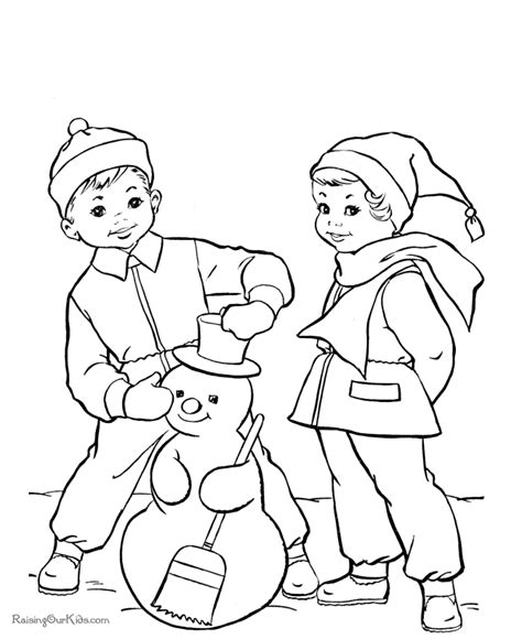 Free Snowman Coloring Pages - 010