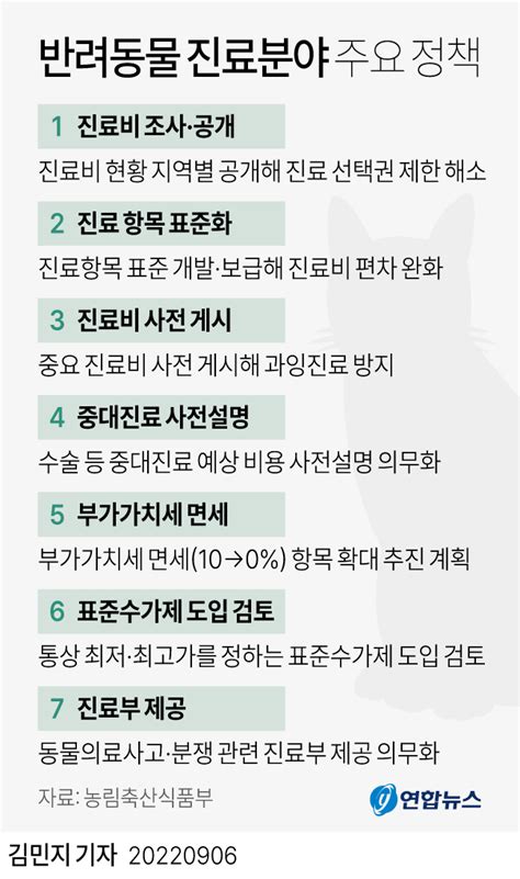 그래픽 반려동물 진료분야 주요 정책 연합뉴스