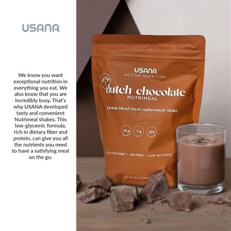 USANA Nutrimeal Meal Replacement Shake Dutch Chocolate Non GMO