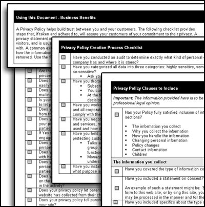 ProjectManagement.com - Privacy Policy Checklist