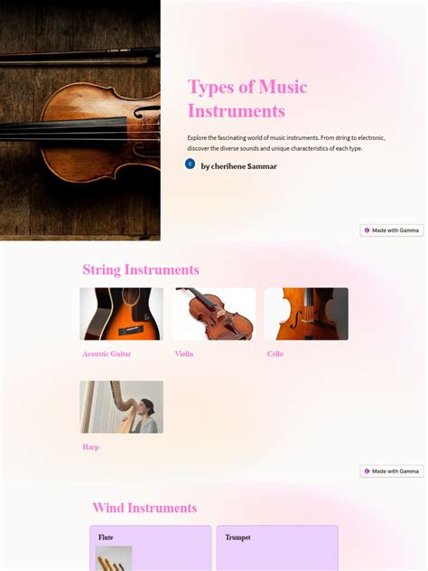 Types of Music Instruments | PDF