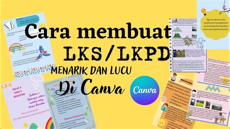 Cara Membuat LKS LKPD Menarik Di Canva No Perbayar YouTube