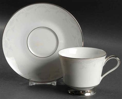 Ferndale Newer Platinum Trim Footed Cup Saucer Set By Heinrich H