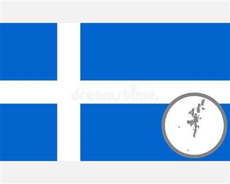 Map And Flag Of Shetland Islands Stock Vector Illustration Of Great